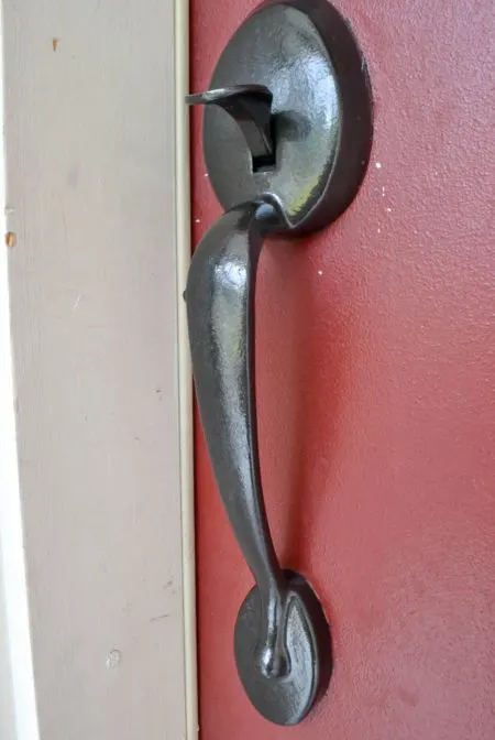 painted front door hardware