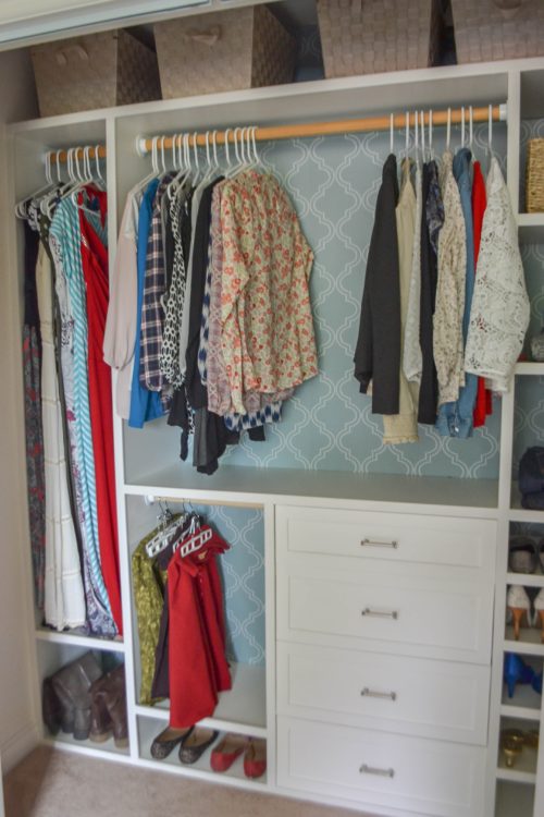 small closet system, reach in closet