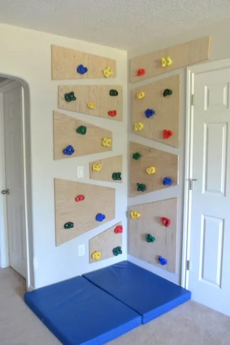 playroom climbing wall