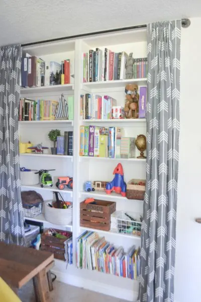 playroom storage, toys, bookshelf