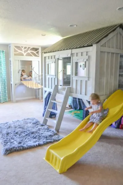 restoration hardware inspired cabin playhouse