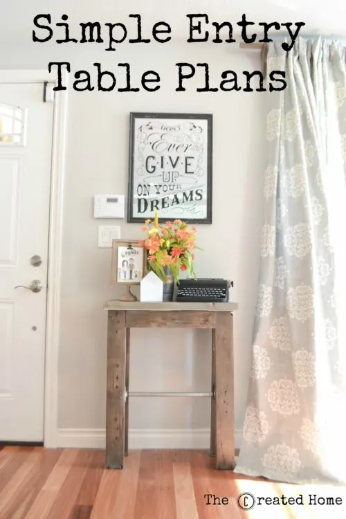 Simple Entry Table Plans