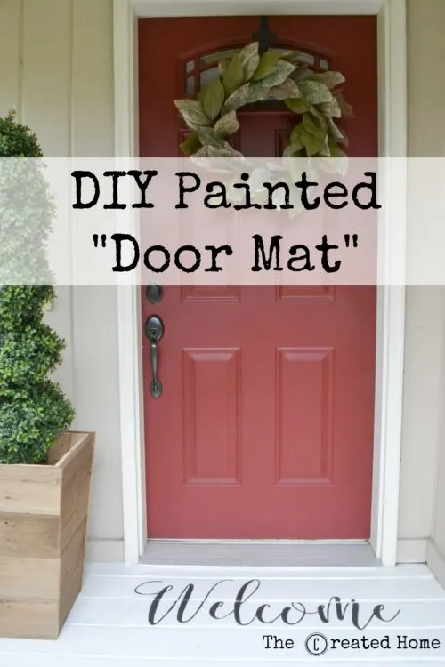 painted door mat welcome sign front porch painted door handle