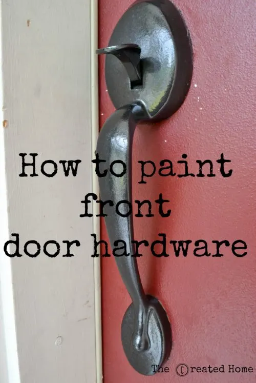 How to paint front door hardware