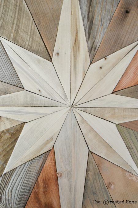 DIY wood Christmas star mosaic