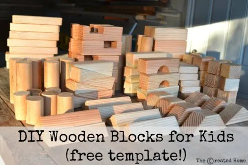 DIY Wooden Blocks for Kids (with a template!) – The Created Home