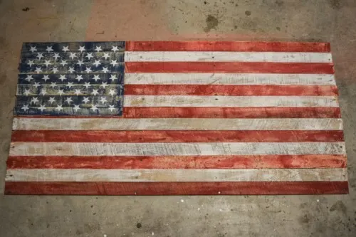 American US flag pallets pottery barn tutorial the created home
