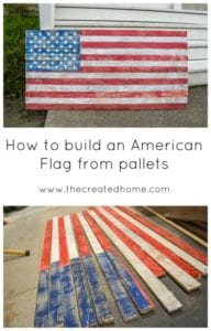 American Flag made from Pallets – The Created Home