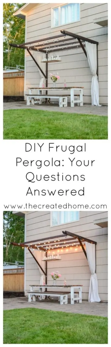 diy frugal pergola modified patio outdoor dining 