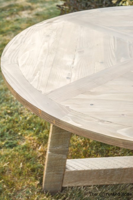 Salvaged Wood Beam Round Dining Table, Plywood Round Table Diy