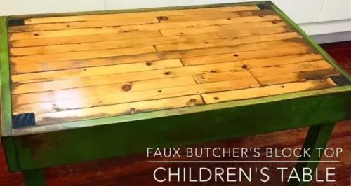 Faux-Butchers-Block-Top-Childrens-Table