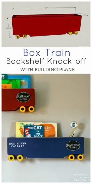 Box Train Bookshelf Pottery Barn Knock Off