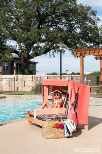 Kids Outdoor Double Lounge Chair Cabana