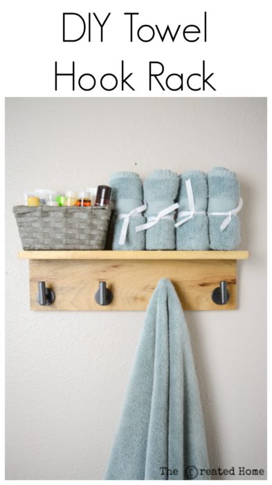 diy wooden towel hook rack tutorial
