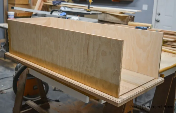 diy bedroom bench plywood side slots