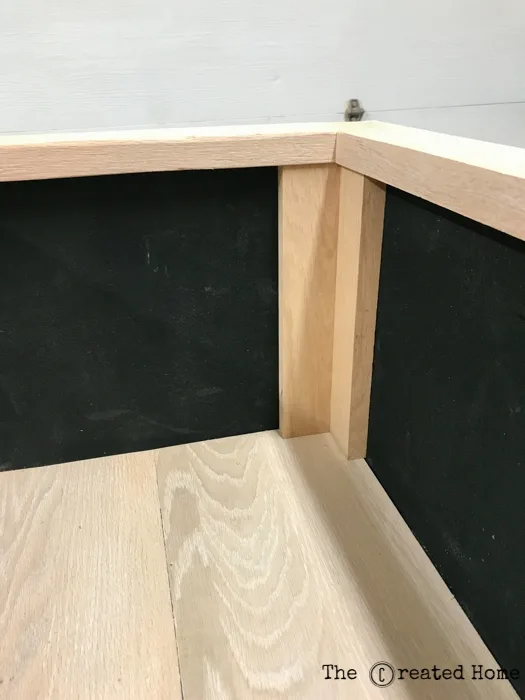 DIY Bedroom storage bench supports