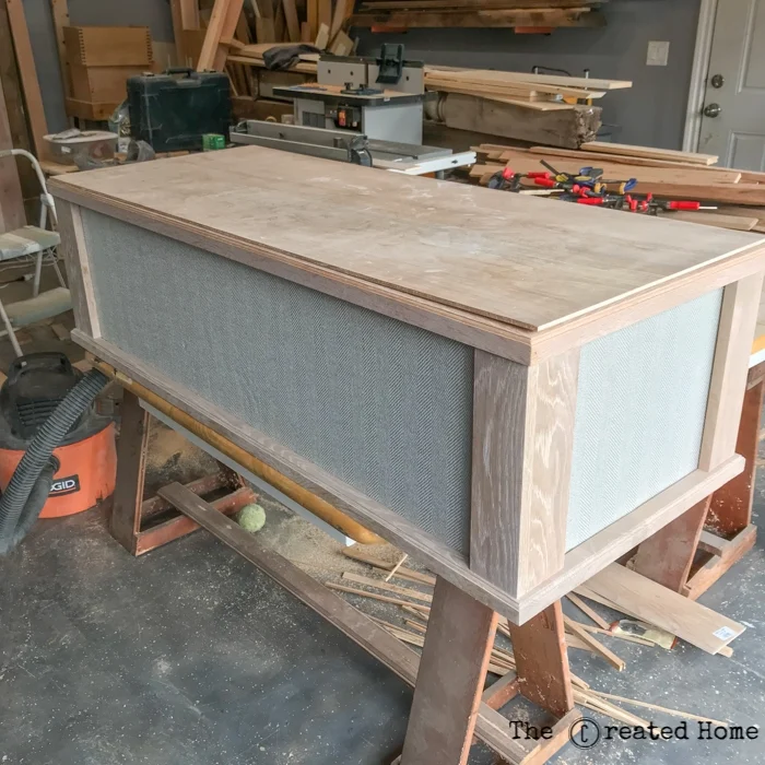 DIY Bedroom Storage Bench top lid