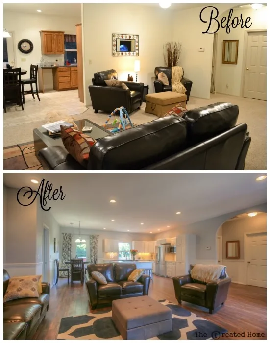 Before and After home remodel