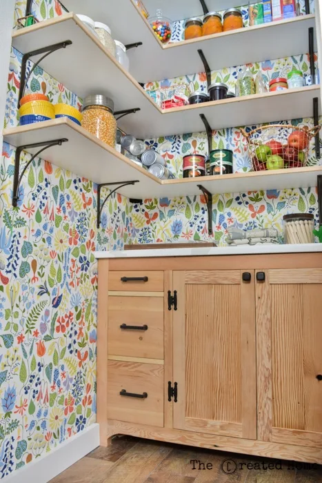 small walk in pantry wallpaper laundry area diy 