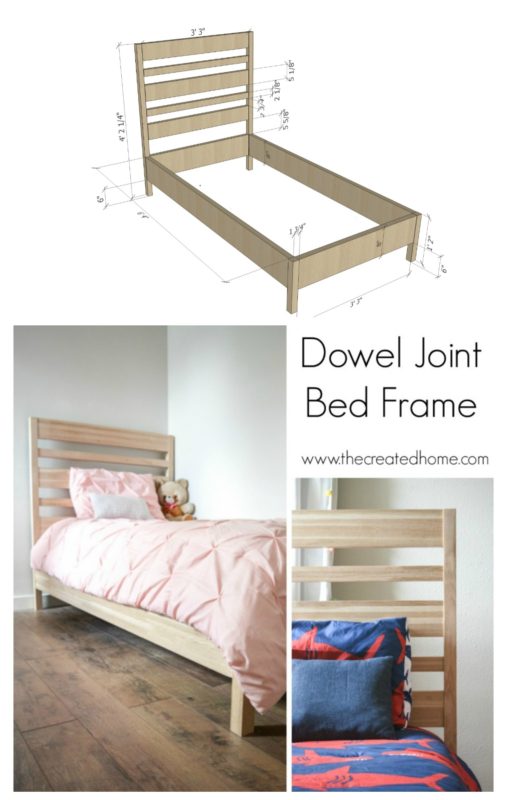 Dowel Joint Bed Frame The Created Home, Bunk Bed Dowel Size