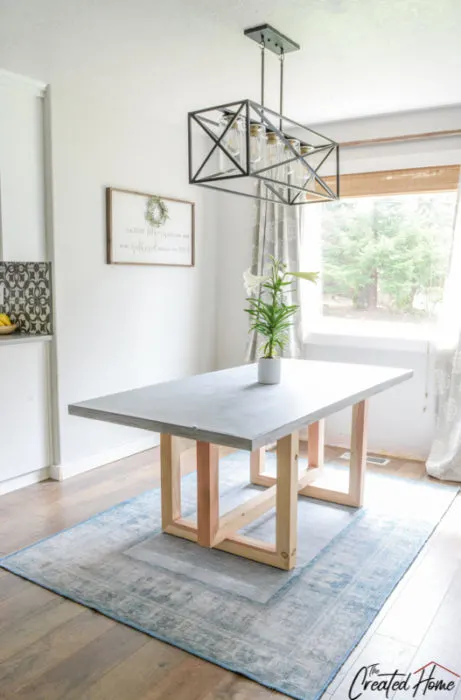 concrete and wood geometric collection concrete dining table