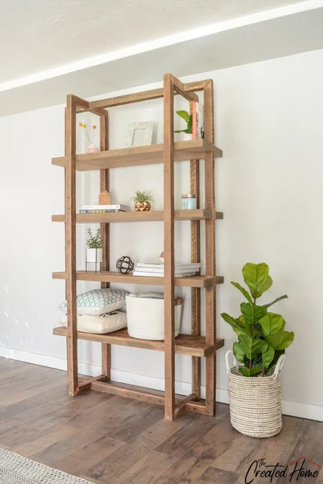 Concrete And Wood Geometric Collection, Reclaimed Wood Bookcase Diy Plans
