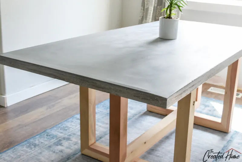 Concrete and Wood Geometric Dining Table DIY Plans