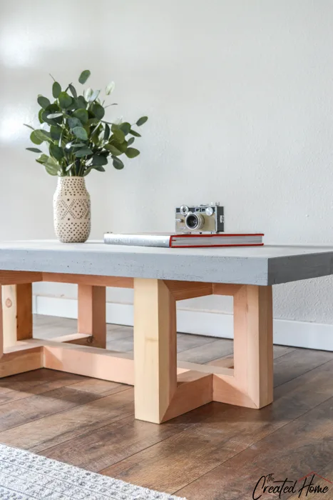 Concrete and Wood Geometric Coffee Table tutorial