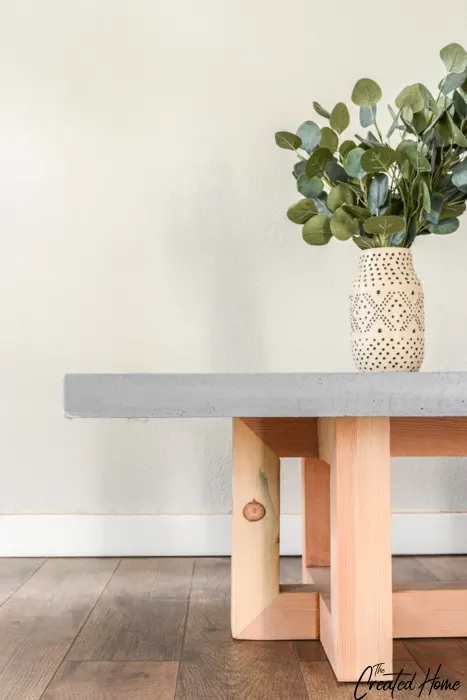Concrete and Wood Geometric Coffee Table tutorial