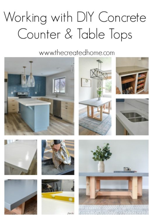 Working with DIY Concrete Counter and Table Tops – The Created Home