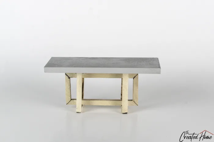 Dollhouse Furniture Concrete Topped Dining Table 