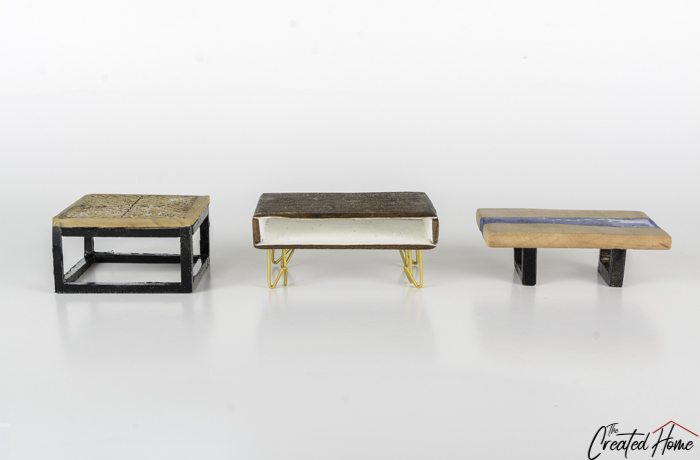 muebles de Dollhouse furniture coffee tables