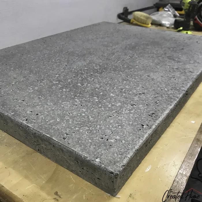 diy concrete countertop fresh from mold