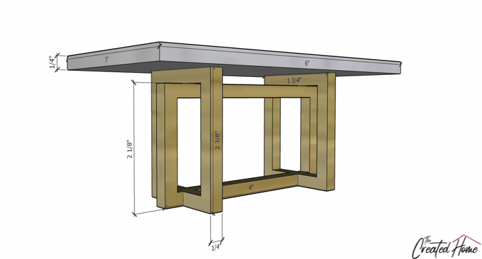 dollhouse furniture concrete topped dining table diagram