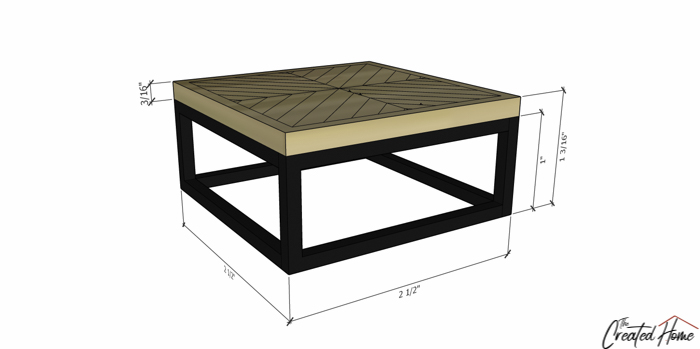 Doll House Furniture Mosaik Couchtisch Diagramm