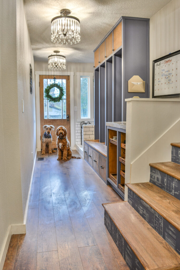 mudroom with dogs